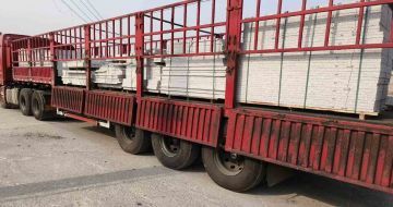  白麻荔枝面外墙干挂，工厂装车日常