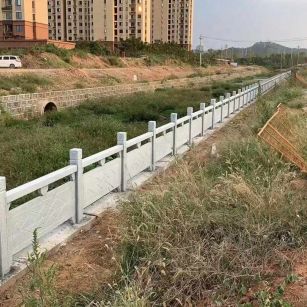  白麻河道栏杆效果展示图