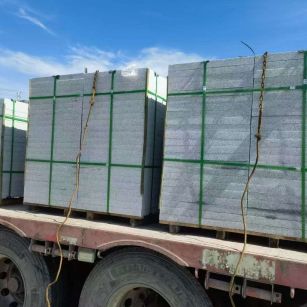  芝麻白花岗岩地铺石装车日常