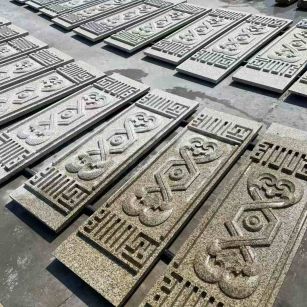  黄金麻花岗岩外墙雕刻板