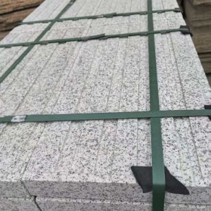  白麻花岗岩直行盲道石，盲条，地铺石