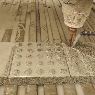  芝麻白花岗岩石材盲人石、盲道石、盲点石