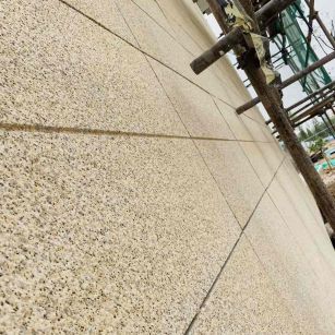  黄金麻花岗岩荔枝面外墙干挂石材效果示例