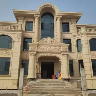  黄金麻花岗岩别墅外墙干挂