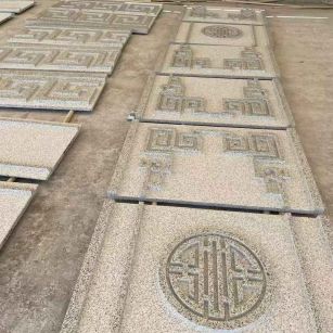  白麻花岗岩外墙立面雕刻板