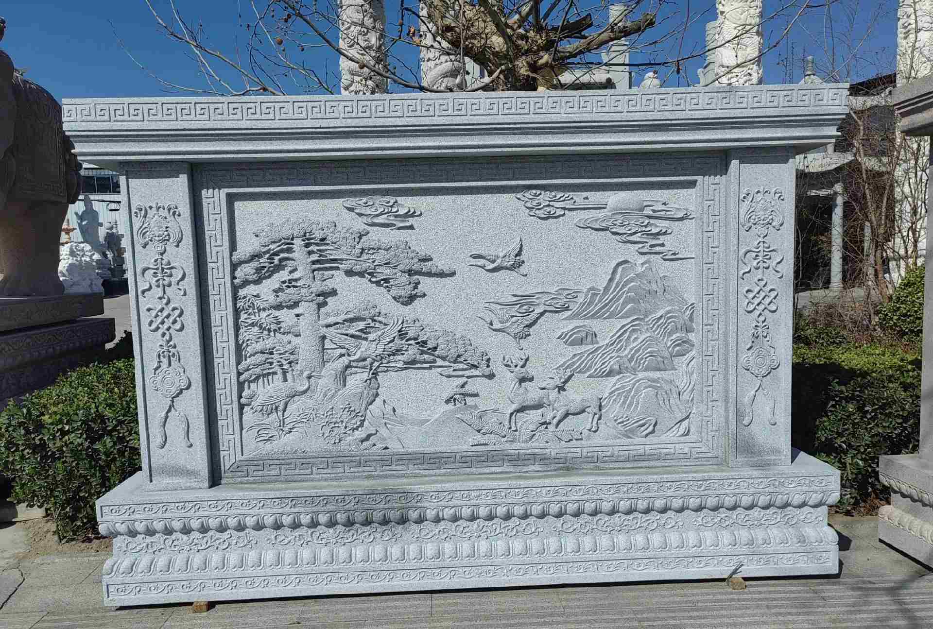  芝麻白大型照壁，屏风，影壁