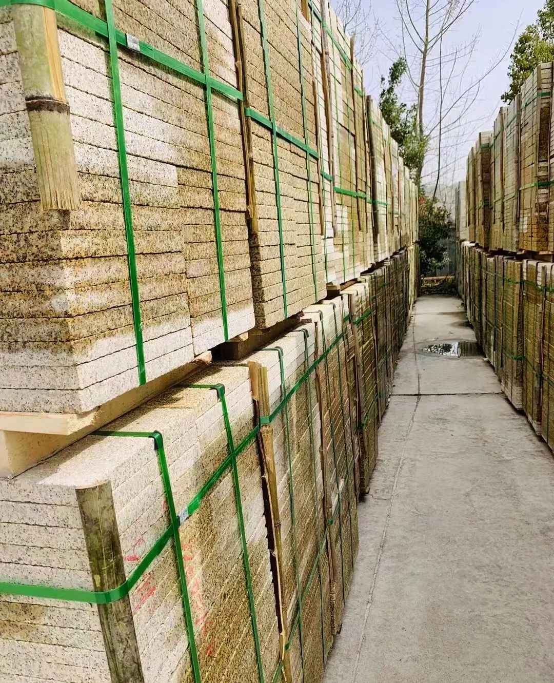  黄金麻花岗岩荔枝面地铺石