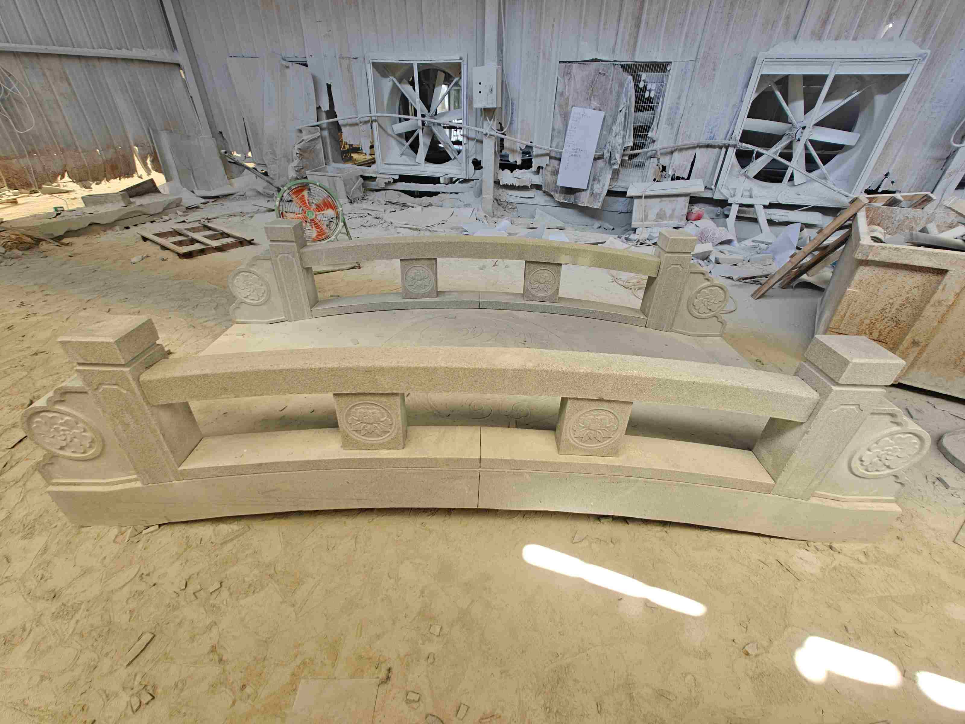  芝麻灰花岗岩异形加工-拱桥，石桥