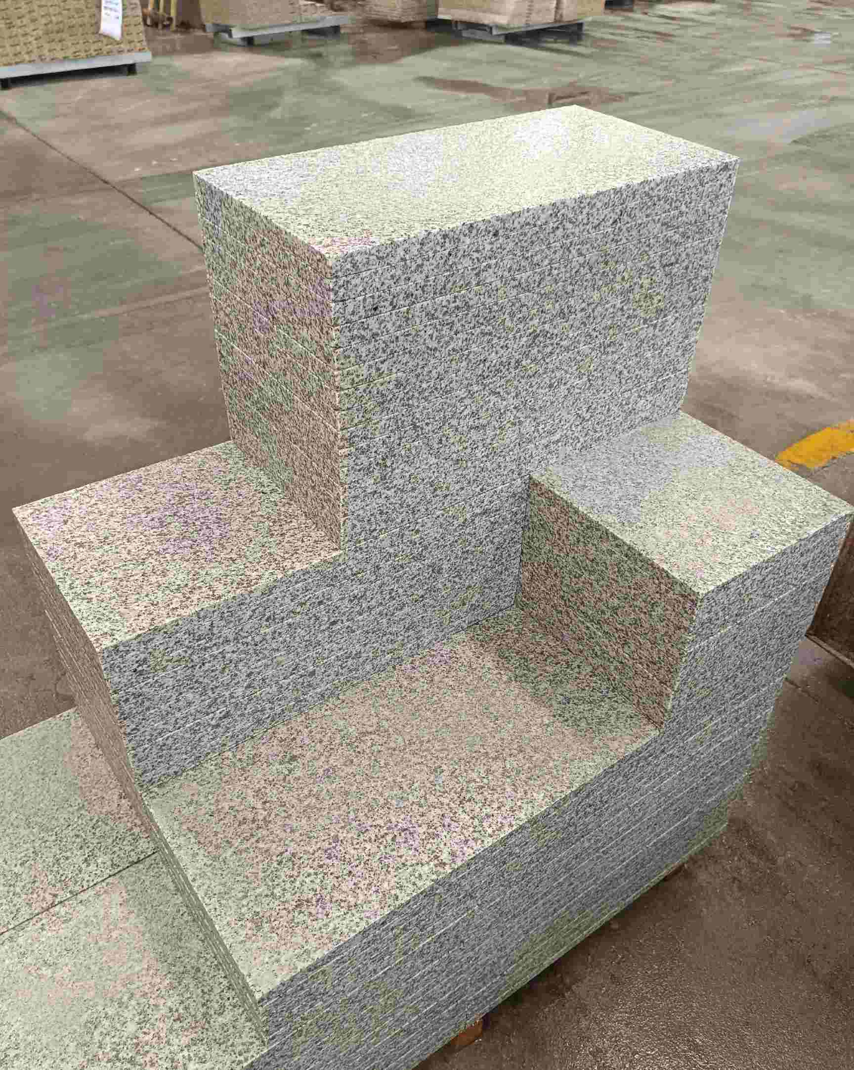  白麻花岗岩荔枝面地铺石